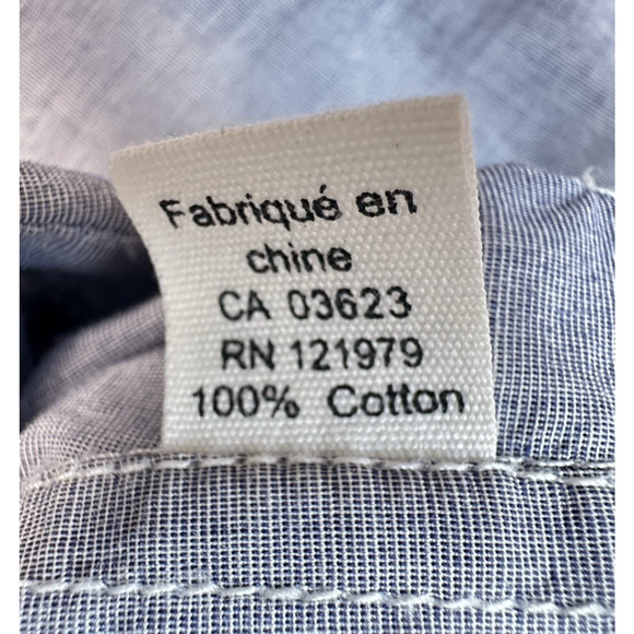 Projek Raw Shirt Mens sz M Button Up Short Sleeve Blue Embroidered Remember 1967 - Picture 11 of 11